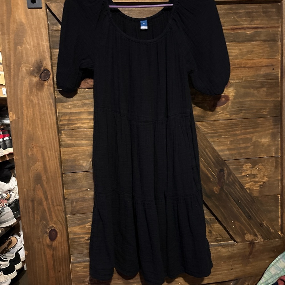Old Navy Black Midi Dress